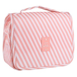 Pengxiaomei Toiletry Bag, Waterproof Hanging Cosmetic Bag Portable Travel Makeup Pouch Bathroom Bag Stocking Stuffers for Women Girls Christmas Gifts(Pink)