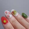 Dangling Tomato Homemade Nail Tips - Short Oval / 빵글댕글