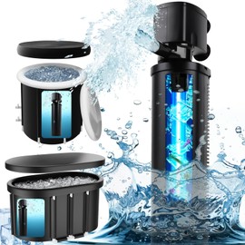 600GPH Pool Filter, UV Sterilzer for 300-1000 Gallon Swimming Pool, Small Pool Filter Green Pool Cleaning Powerful Pump Pool Filter for Children Pools, Inflatable Pools, Cold Plunge Crystal Clear