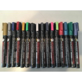 GUNZE MR. HOBBY GUNDAM MARKERS GM04 TO GM19 GUNZE COLOR REAL TOUCH MODEL PAINT PEN-USA - GM 09 GUNDAM GREEN