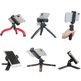 Smartphone Holder, 1/4-inch Tripod, Shooting Grip, Selka Stick, Compatible with Smartphone Mount, Attachment, Adapter, Clip, Fixing, 2-Way Smartphone Holder (NML)