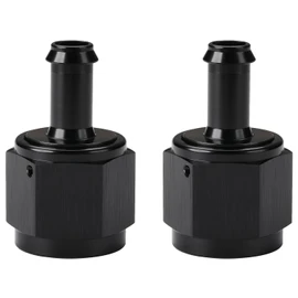Podavelle 10AN Female to 3/8 Barb Hose Fitting Adapter Straight Swivel Aluminum Black 2PCS
