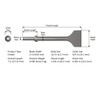 Ajax Tool Works 910-2 .401 Shank 2" Width Flat Chisel,