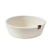 3 Piece Cotton Rope Woven Storage Basket Set Round Cotton
