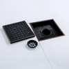 RANDOM Oil Rubbed Bronze Shower Drain Square 6 Inch Shower