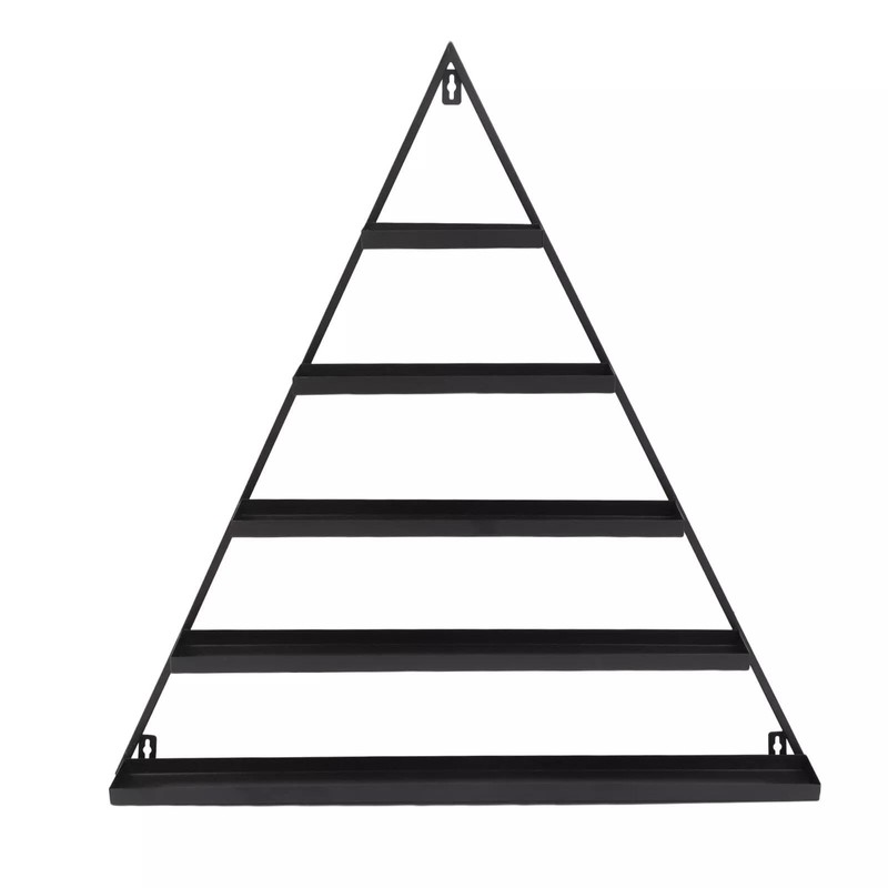 PIAOCAIYIN 5 Tiers Metal Triangle Nail Polish Display Racks Wall-Mounted