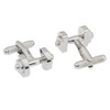 Dumbbell Cufflinks Barbell Weight Lifting Trainer Cross Fit Cuff Links