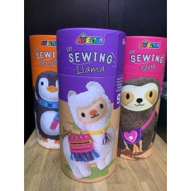 DIY Set Of 3 Avenir DIY Sewing Kits Penguin, Sloth, Llama. For Ages 6+. New!