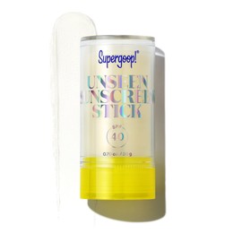 Supergoop! Unseen Sunscreen Stick - SPF 40 - Clear & Invisible Sun Protection - Broad Spectrum Face Sunscreen - Glides Over Makeup - Natural Finish - For All Skin Types - 0.7 fl oz