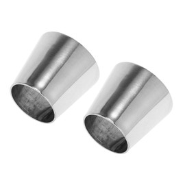 Motoforti Mandrel Exhaust Bend Elbow Concentric Reducer Car Exhaust Pipe Tubing Piping Adapter 1.25"OD to 2"OD 304 Stainless Steel Silver Tone 2 Pcs