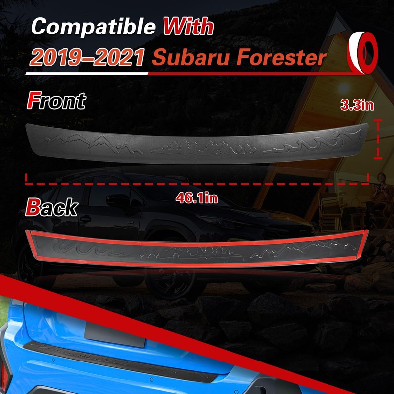 CZCJGD Rear Bumper Cover Protector Trim Compatible with Subaru Crosstrek