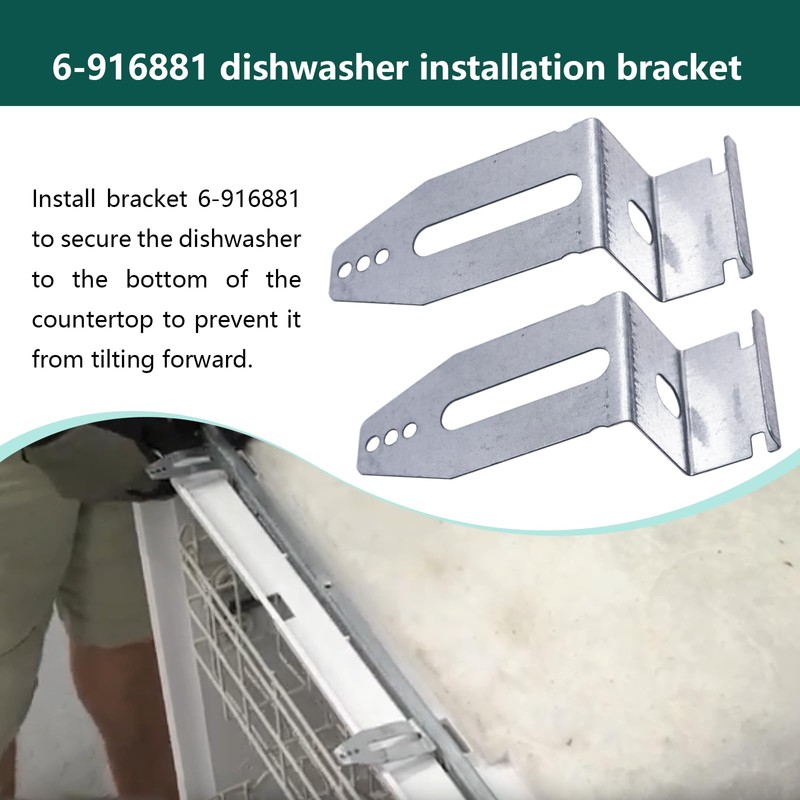 2 PCS 6-916881 Dishwasher Mounting Bracket Replacement For Whirlpool