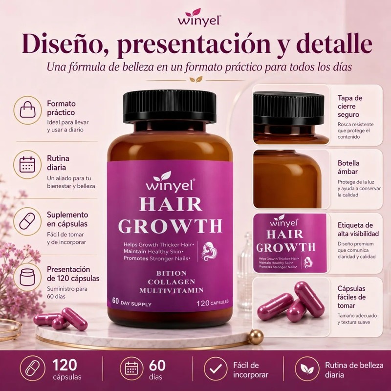 Biotina Colágeno Vitaminas Para Belleza Diaria 120 Caps
