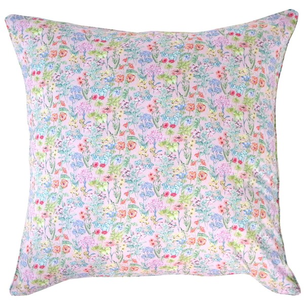 DDintex FLORET LONDON Cushion Cover Poetz Medu Pink 17.7 x 17.7 inches (45 x 45 cm) [Using Liberty Print]