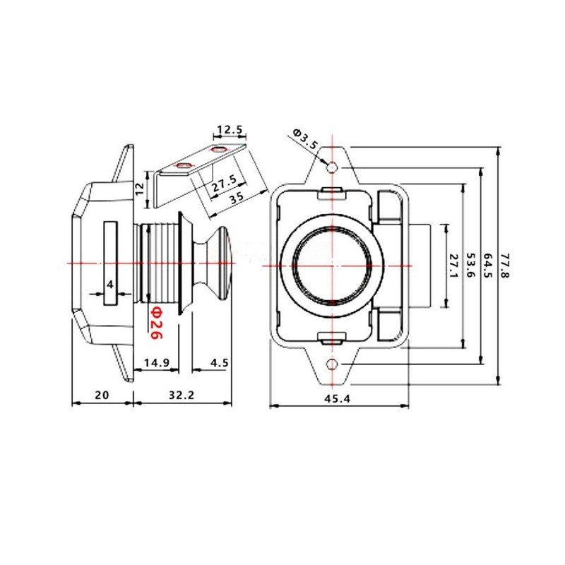 Encell Set of 5 Push Button Latch Cupboard for RV
