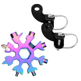 Alrens Pack of 2 Bicycle Trailer Coupling, Baby Pet Sundries Bicycle Trailer Accessories, Tow Head 135 Degree with 1 Colourful Snowflake Head