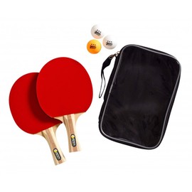 Best Sporting Tischtennisschläger Set I 2 Tischtennis-Schläger Profi & Beginner + 3 Bälle + Tasche I Schläger Tischtennis Outdoor & Indoor I Tischtennis Set I Tischtennis Zubehör