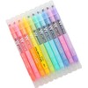 CRAFTHROU 10piezas Marcatextos Borrables de Doble Punta Resaltadores Líquidos Pastel