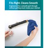 Libretto Clarinet Cleaning Swab Kit – Blue Teardrop-Shaped Pull-Through Microfiber