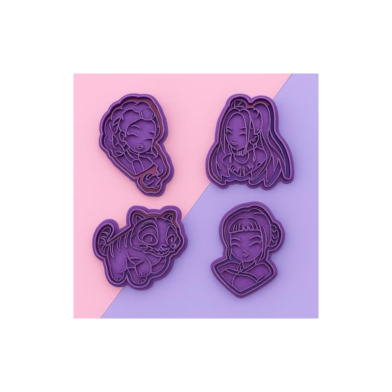 Fantasy Demon Hunters Themed Cookie Cutters Korean Pop Girl Group