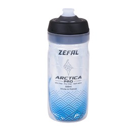 Zefal 1667 Insulated Drink Bottle, ARCTICA PRO 55, Silver/Blue, 19.7 fl oz (550 ml)