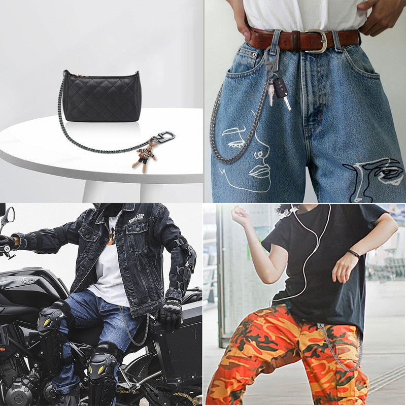 Ahiller Wallet Chain with Clasp [Double Lock Design with Tungsten