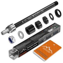 NICEDACK Thru Axle M12 x 1.75-167-192 mm with Adapter for Bicycle Trailer Coupling, Adjustable Shaft Length