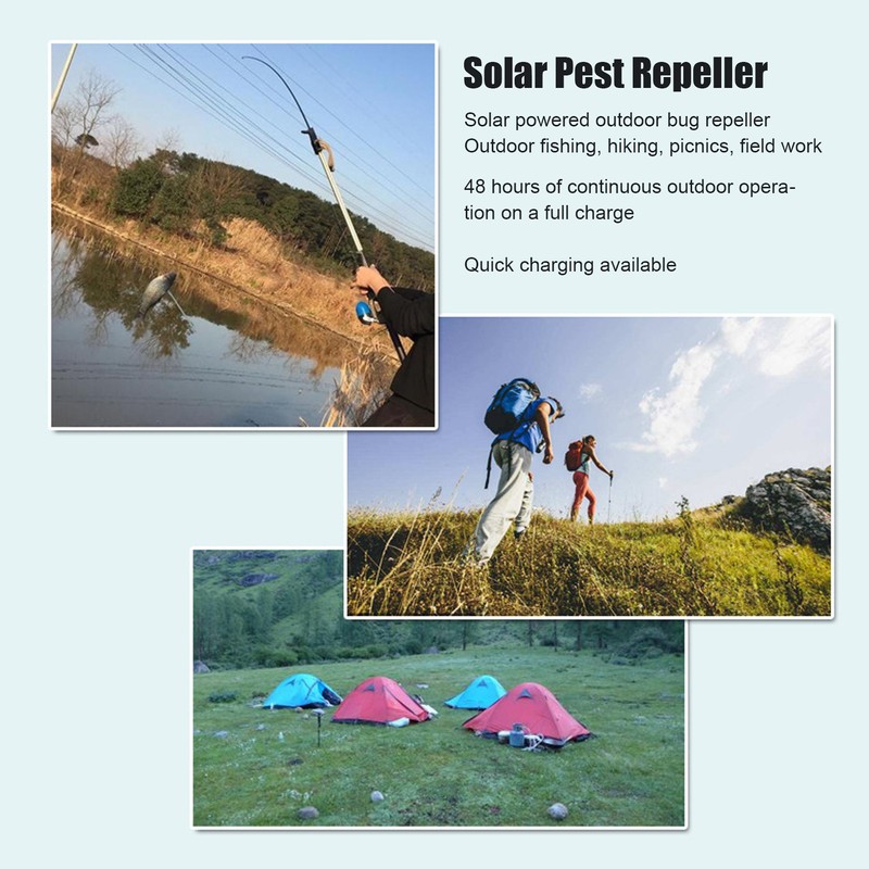 Ultrasonic Pest Repeller Portable Multifunctional Solar Electronic Mouse Repeller for