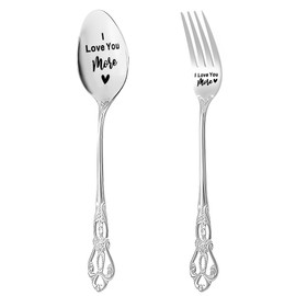 Son Daughter Birthday Gifts for Granddaughter Grandson Christmas Gifts for Sister Brother Vintage Spoon and Fork Gift Set for Boyfriend Girlfriend Wedding Gifts for Friend Bestie 2 PCS