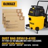 3 Pack DEWALT Dust Bag DXVA19-4102, for 12-16 Gallon Wet/Dry