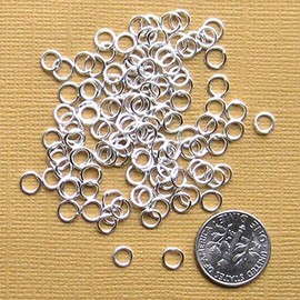 200 Jump Rings 5MM Silver Plat Charms Pendants DIY for Necklace Bracelet Jewelry Making Scrapbooking and Crafting