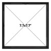 Frametory, Floating Picture Frame 8x8 - Black Aluminum Metal Photo