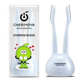 CHERIMOYA Recortador Cejas 2PCS-Tres Colores Surtidos Al Azar | Cuchilla de Acero Inoxidable Para Cejas Mujer,Afeitadora Facial Dermaplaning Depilador Rostro, Perfilador de ceja para vello