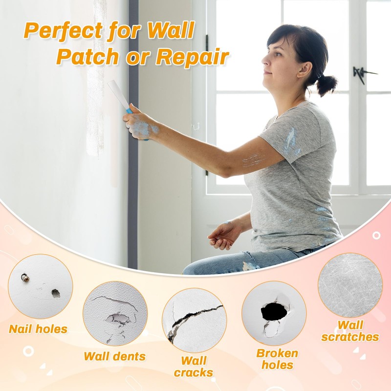 Drywall Repair Kit, Wall Surface Hole Patch Repair with White