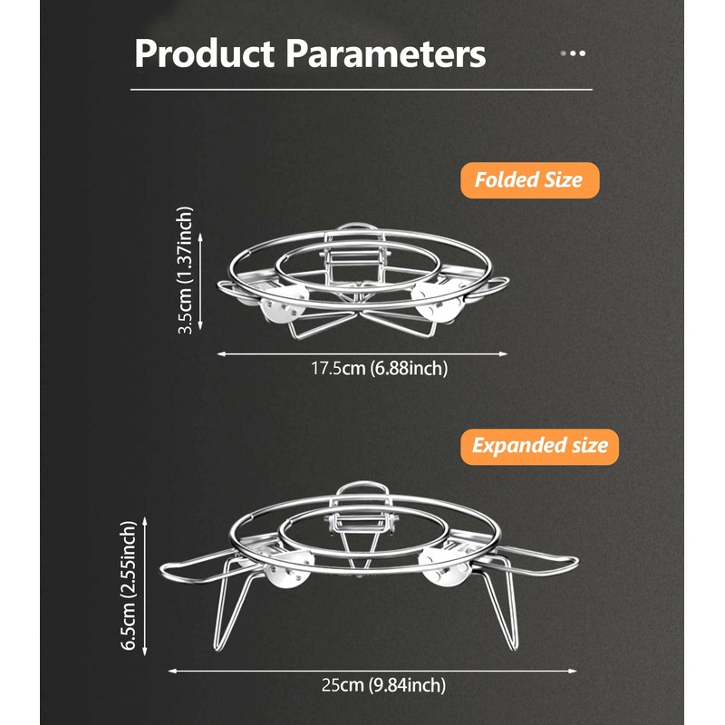 Round Steamer Rack for Pots, Adjustable Instant Pot Trivet Expandable