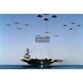 USS AMERICA CV-66 NAVY SUPER CARRIER SHIP AIRWING FLY OVER 4X6 PHOTO POSTCARD