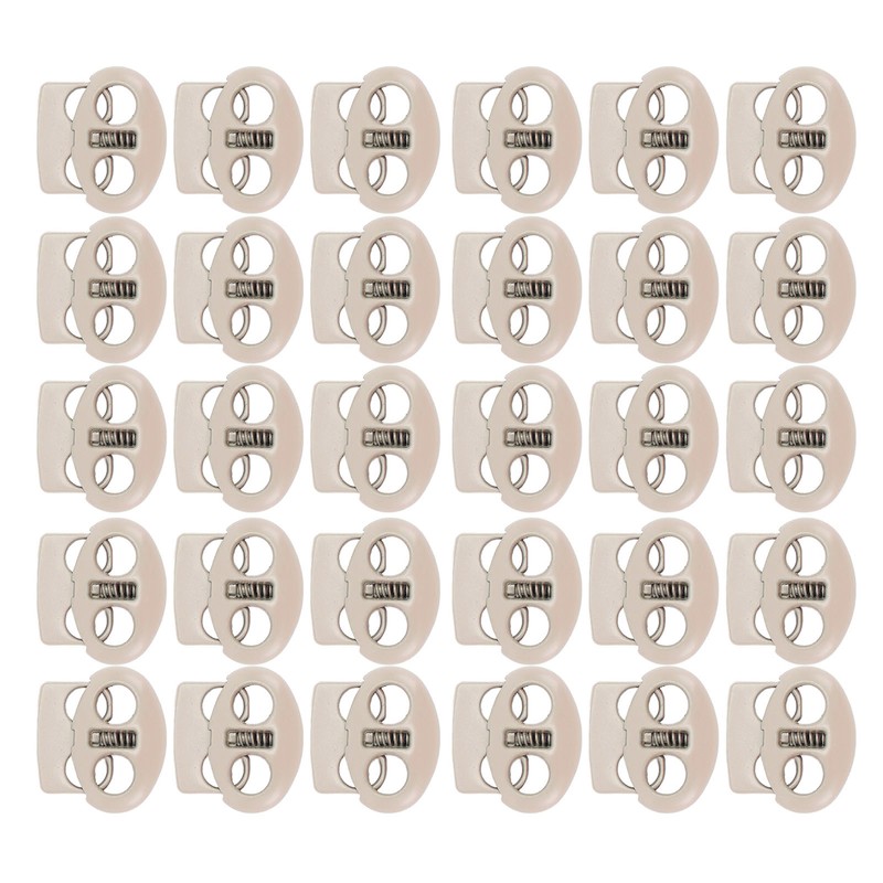 30PCS Metal Cord Locks End Spring Stop Toggle Stoppers Rustproof
