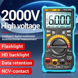 ANENG V9 Smart Professional Digital Multimeter 6000 Counts 2000V Voltage Tester Capacimeter Voltmeter AC/DC Ammeter NCV Burn-proof Photovoltaic Mine Electrician