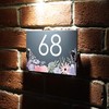 Badgemaster Modern Anthracite House Number Sign Plaque Stainless Steel Standoffs