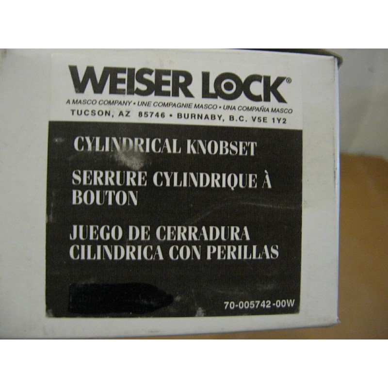 Weiser STOREROOM WEISER STOREROOM LOCK SP581 2-3/4 " BACKSET POLISHED