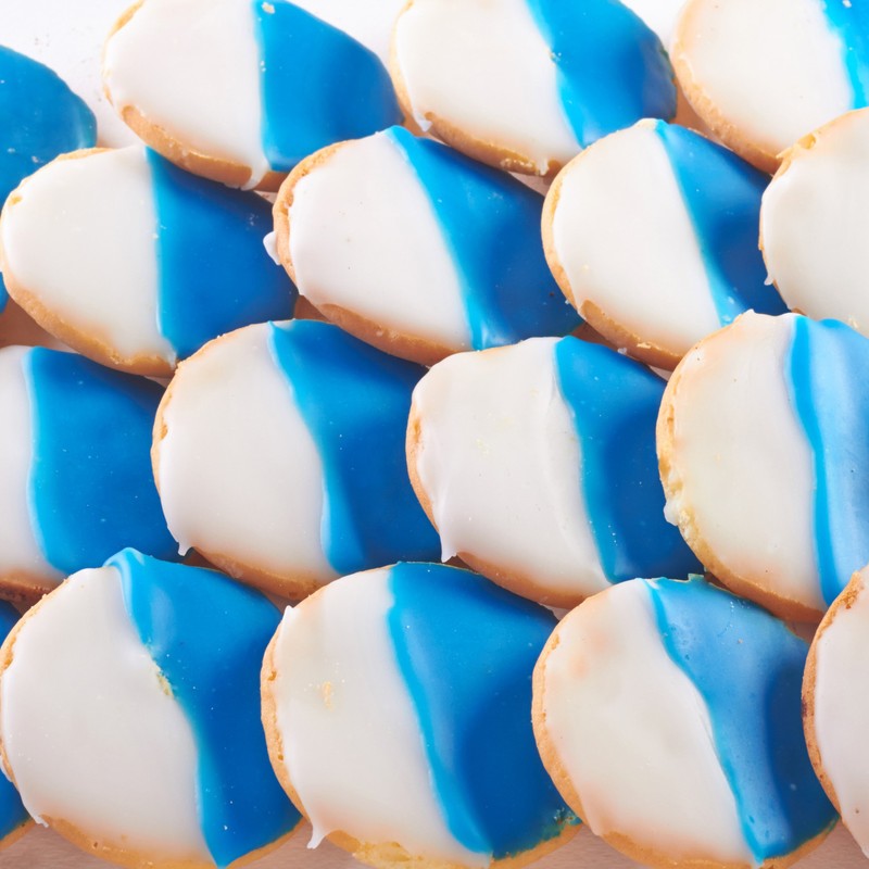 Blue and White Cookies by Gimmee Jimmy's Traditional Cookies |