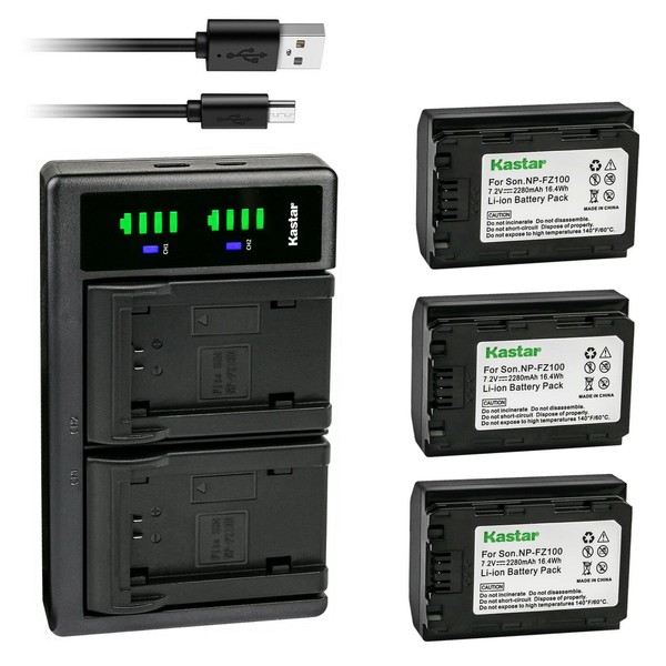 Kastar 3-Pack Rechargeable Battery and LTD2 USB Charger Replacement for