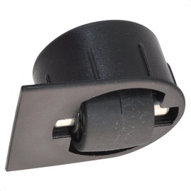WAGNER ROLLER-MINI Ultrasoft Swivel Castor / Countersunk Roller Diameter 15 mm Black Plastic Housing 30 / Diameter 25 x 14 / 5 mm Metal Pin Load Capacity 50 kg Made in Germany 01706301