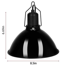 DXOPHIEX 8.5inch Dome Reptile Heat Lamp Reptile Light Fixture UVB Reptile Light Fixture Max 150W for Bearded Dragon, Turtles, Snake and Lizard Terrarium