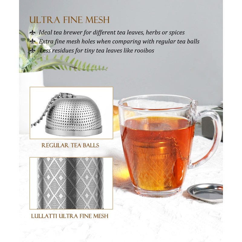 Tea Infusers for Loose Tea, 18/8 Stainless Steel Tea Strainer