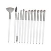 IWOWHERO 12pcs White Portable Makeup Brush Set Professional Cosmetic Tools
