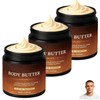 Body Butter for Men, Fragrance Moisturizer for Daily Grooming (3pcs)