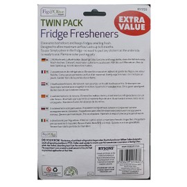 Fig&Olive 2 Pack Fridge Fresheners to Deodoriser Eliminates and Neutralise Bad Odours to Keep Smell Fresh Airflow