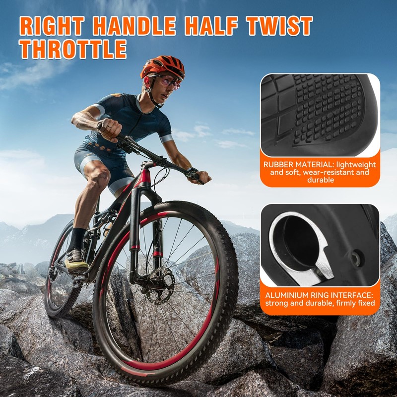 VTORFUN Ebike Half Twist Throttle, FT76X Electric Bicycle Right Handle,