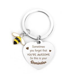 Yeeaulpa Inspirational Graduation Gifts For Women Men Her Him Inspirational Bee Keyring For Women Men Girls Sister Friend Christmas Birthday Gifts Ideas